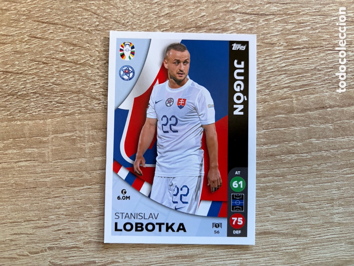 Cromos de f&uacute;tbol: 56 STANISLAV LOBOTKA JUG&Oacute;N TOPPS MATCH ATTAX EURO 2024 24 LIDL ESLOVAQUIA