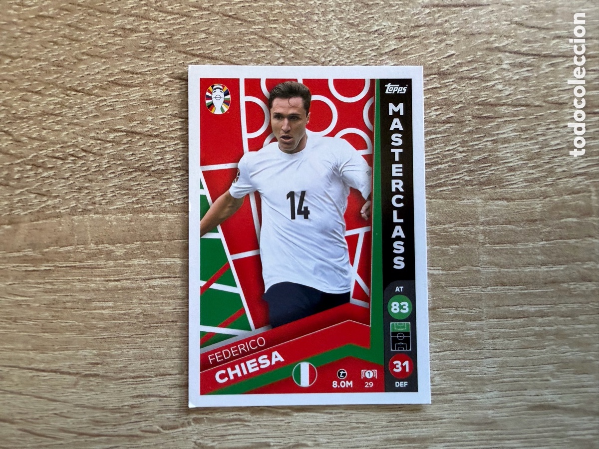 Cromos de f&uacute;tbol: 29 FEDERICO CHIESA MASTERCLASS TOPPS MATCH ATTAX EURO 2024 24 LIDL ITALIA