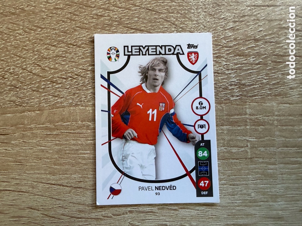 Cromos de f&uacute;tbol: 93 PAVEL NEDVĚD LEYENDA TOPPS MATCH ATTAX EURO 2024 24 LIDL REP&Uacute;BLICA CHECA
