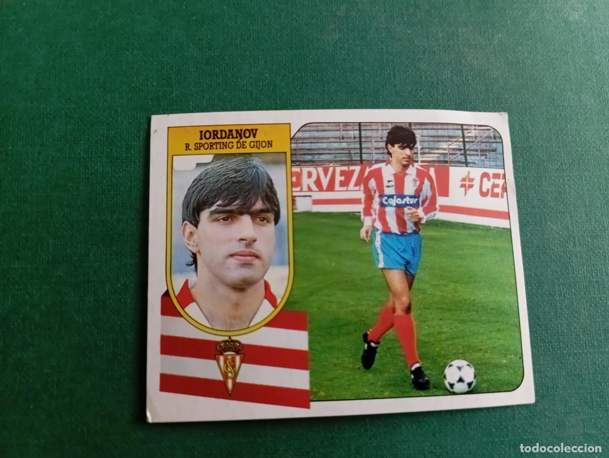 Football Stickers: Liga Este 1991 1992 91 92 SPORTING GIJ&Oacute;N IORDANOV NUNCA PEGADO