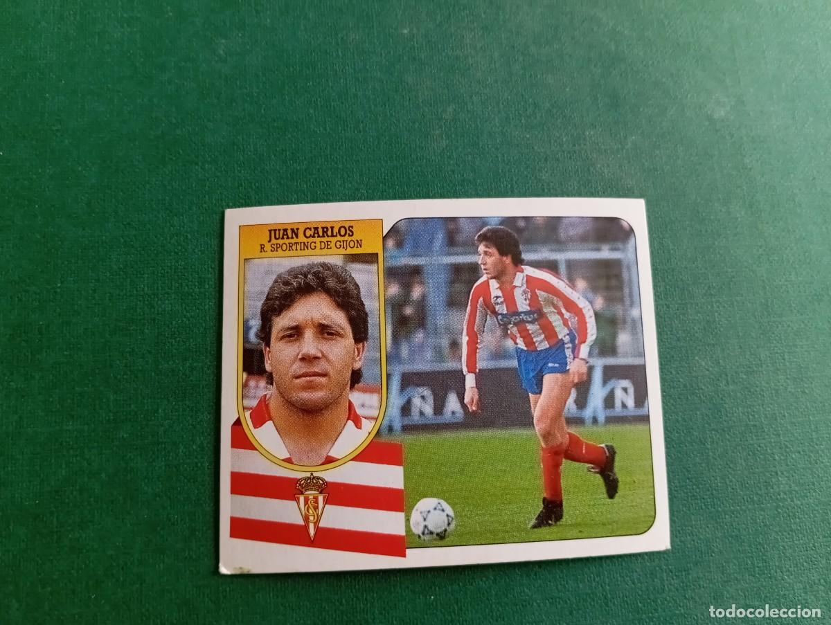 Football Stickers: Liga Este 1991 1992 91 92 SPORTING GIJ&Oacute;N JUAN CARLOS NUNCA PEGADO