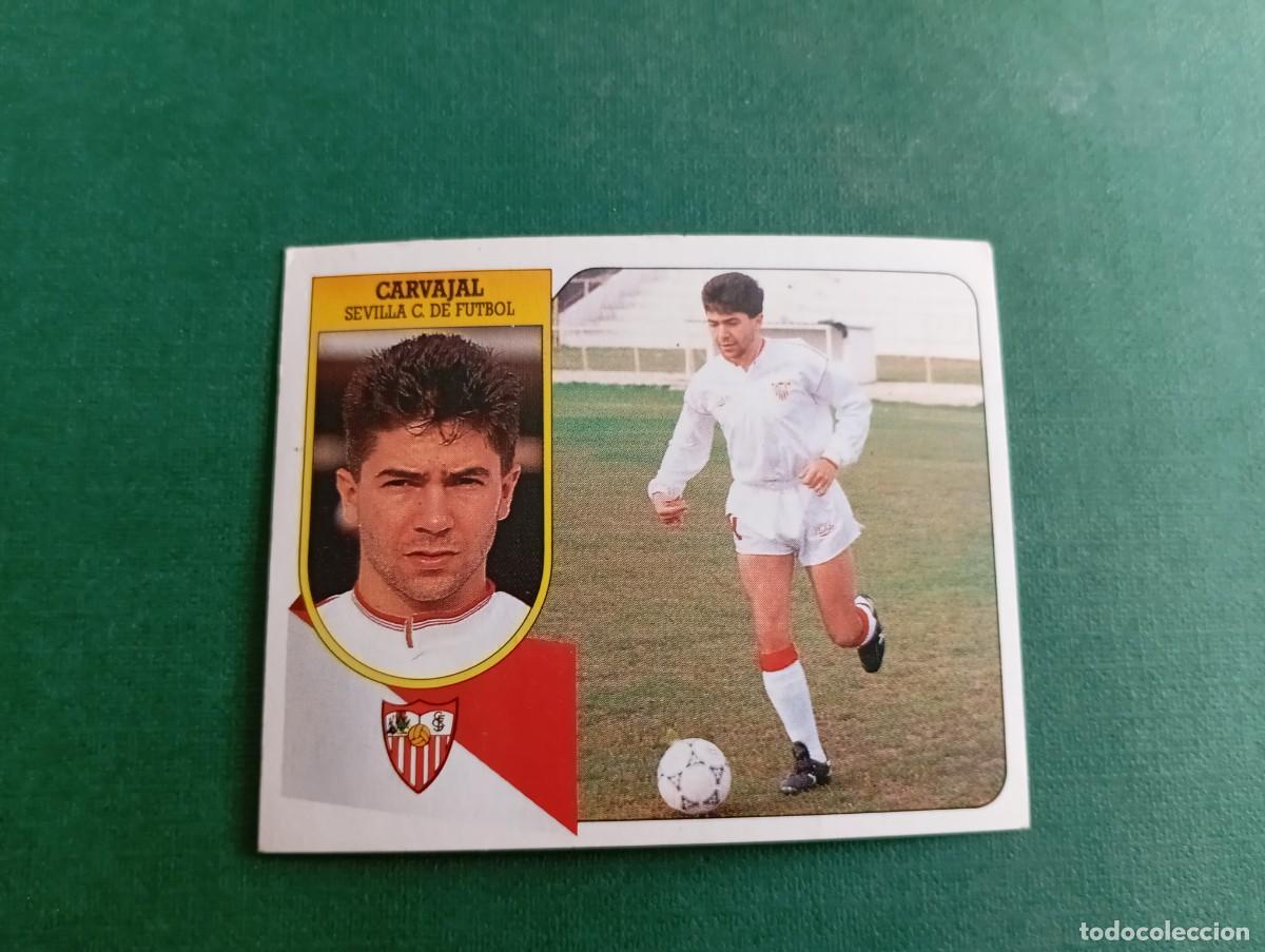 Football Stickers: Liga Este 1991 1992 91 92 SEVILLA FC CARVAJAL NUNCA PEGADO