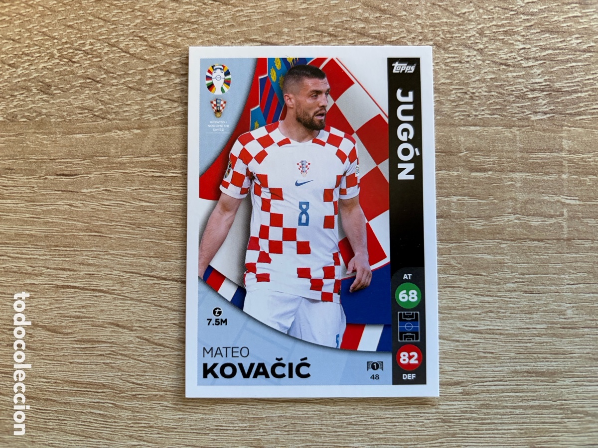 Cromos de f&uacute;tbol: 48 MATEO KOVAČIĆ JUG&Oacute;N TOPPS MATCH ATTAX EURO 2024 24 LIDL CROACIA
