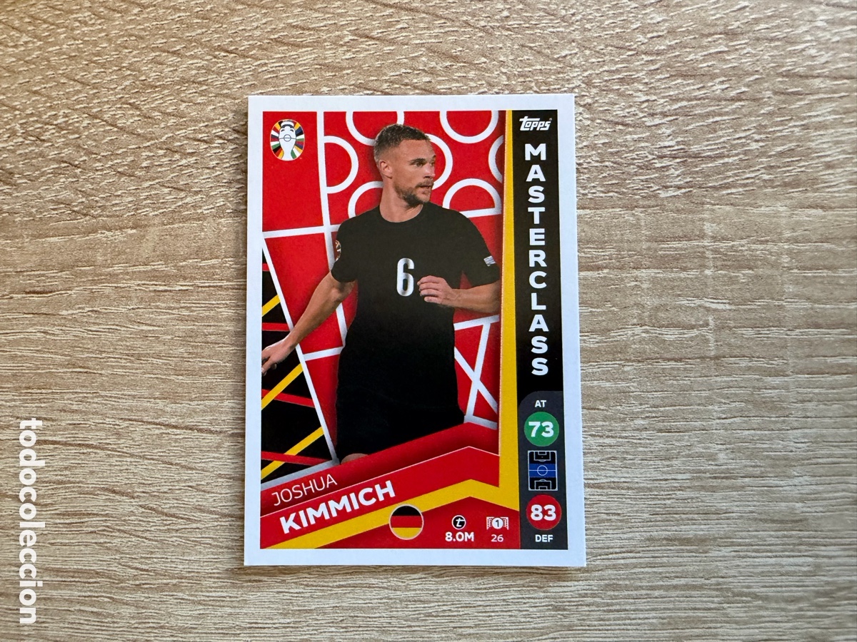 Cromos de f&uacute;tbol: 26 JOSHUA KIMMICH MASTERCLASS TOPPS MATCH ATTAX EURO 2024 24 LIDL ALEMANIA