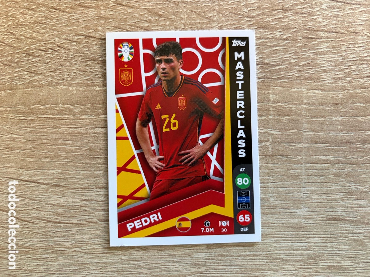 Cromos de f&uacute;tbol: 30 PEDRI MASTERCLASS TOPPS MATCH ATTAX EURO 2024 24 LIDL ESPA&Ntilde;A