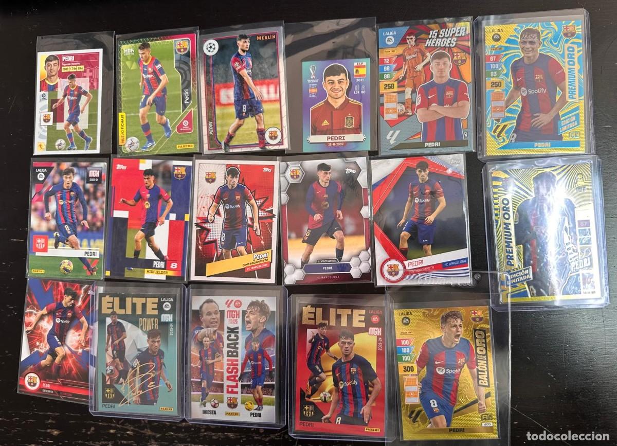 Cromos de f&uacute;tbol: Lote 17 Cards Pedri FC Barcelona y Espa&ntilde;a