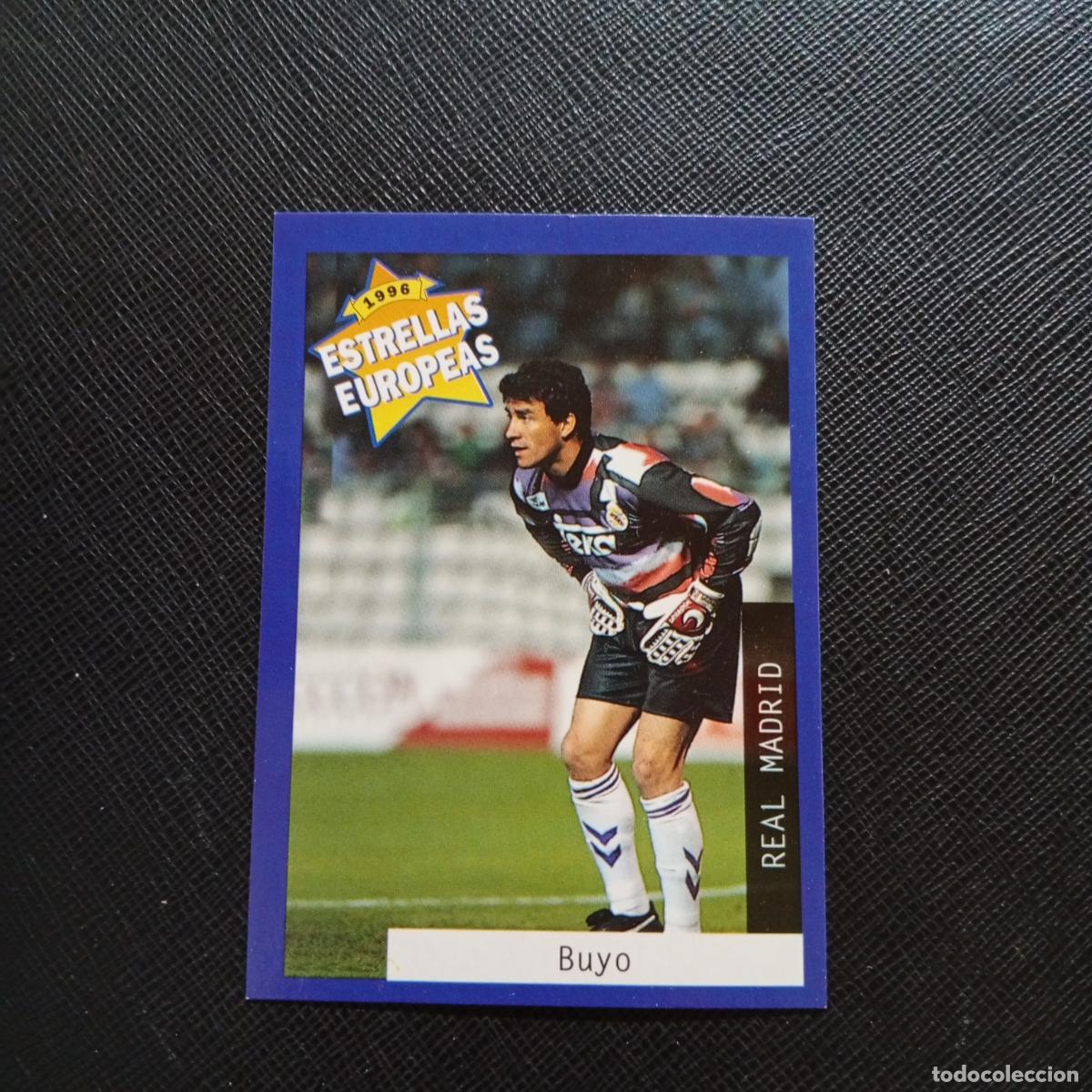 Cromos de f&uacute;tbol: 1 BUYO REAL MADRID PANINI ESTRELLAS EUROPEAS 1996 CROMO FUTBOL 96 - A33 PG52