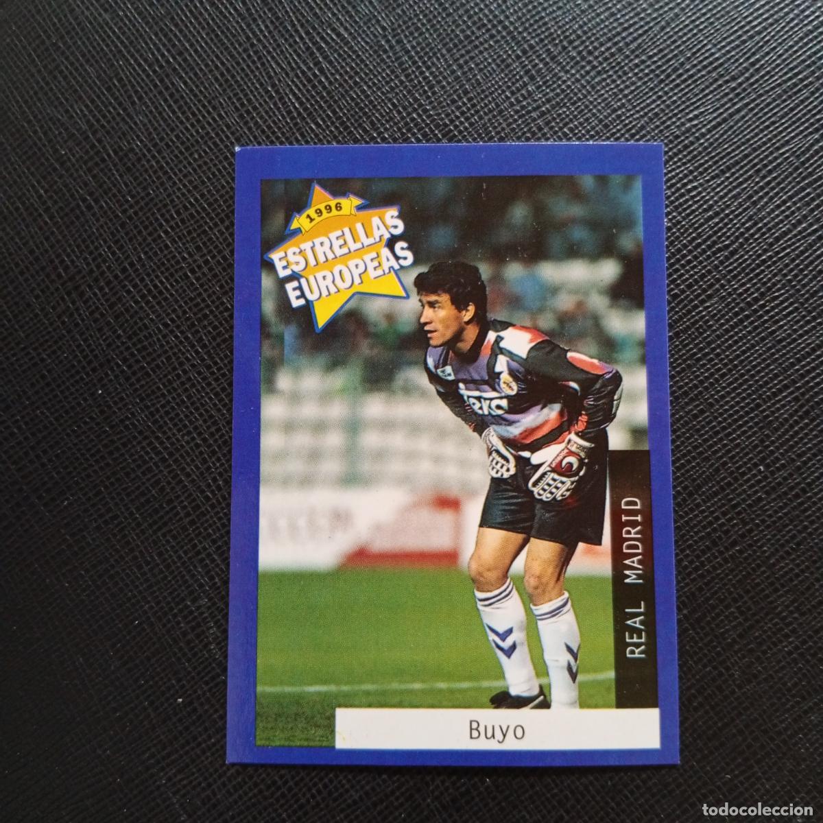 Cromos de f&uacute;tbol: 1 BUYO REAL MADRID PANINI ESTRELLAS EUROPEAS 1996 CROMO FUTBOL 96 - A33 PG52 B