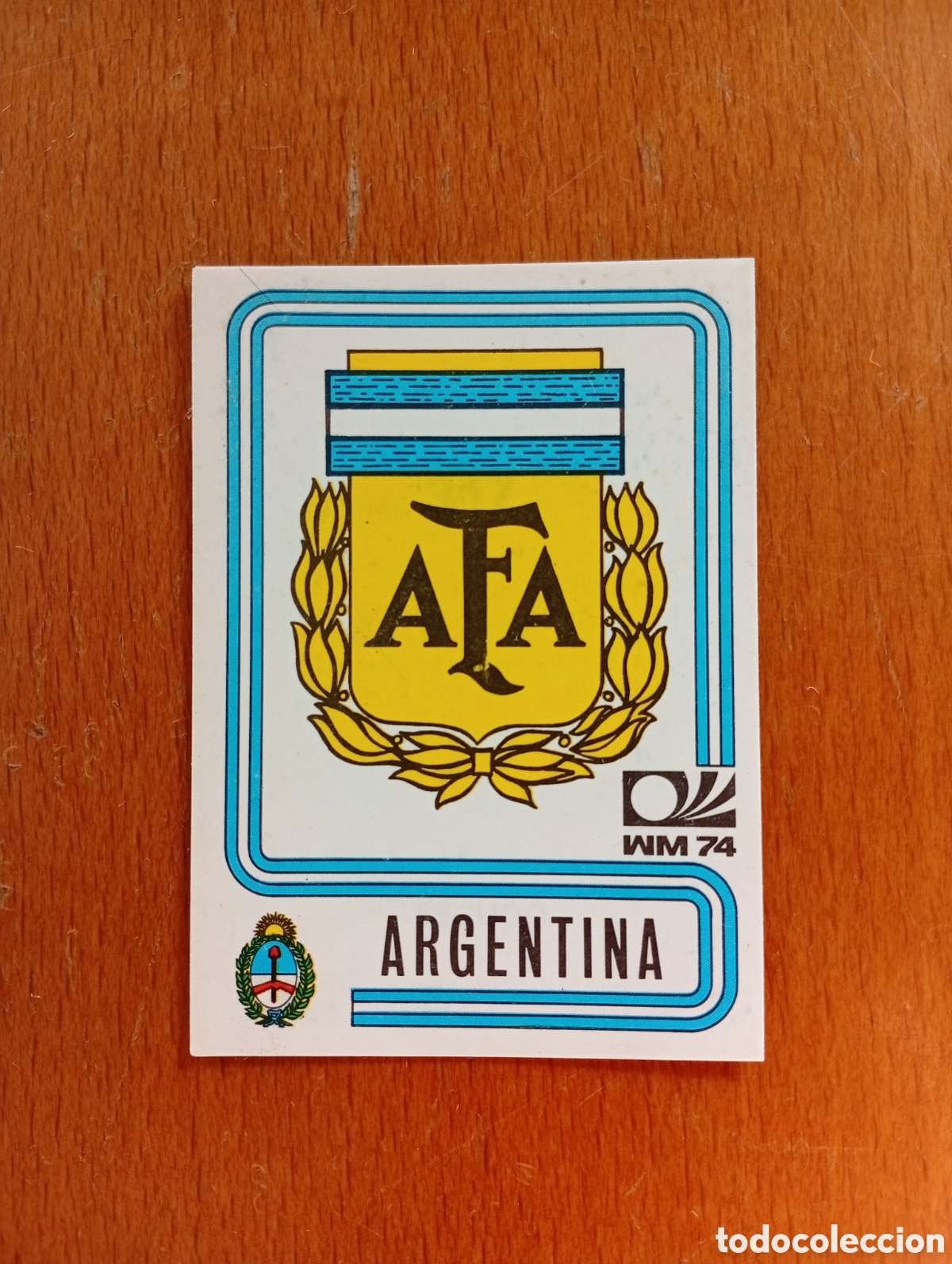 Fu&szlig;ball-Sticker: MUNICH 74 - N&ordm; 317 ESCUDO - ARGENTINA - CAMPEONATO MUNDIAL DE FUTBOL 1974