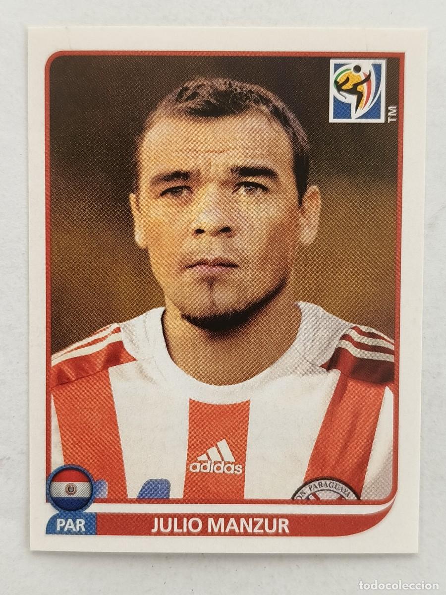Football Stickers: #434 JULIO MANZUR (PARAGUAY) MUNDIAL SUDAFRICA 2010 PANINI