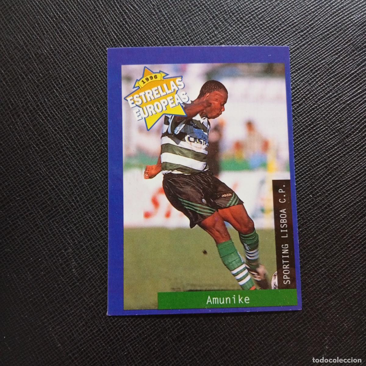 Cromos de f&uacute;tbol: 83 AMUNIKE SPORTING LISBOA PANINI ESTRELLAS EUROPEAS 1996 CROMO FUTBOL 96 - A28 PG325 B