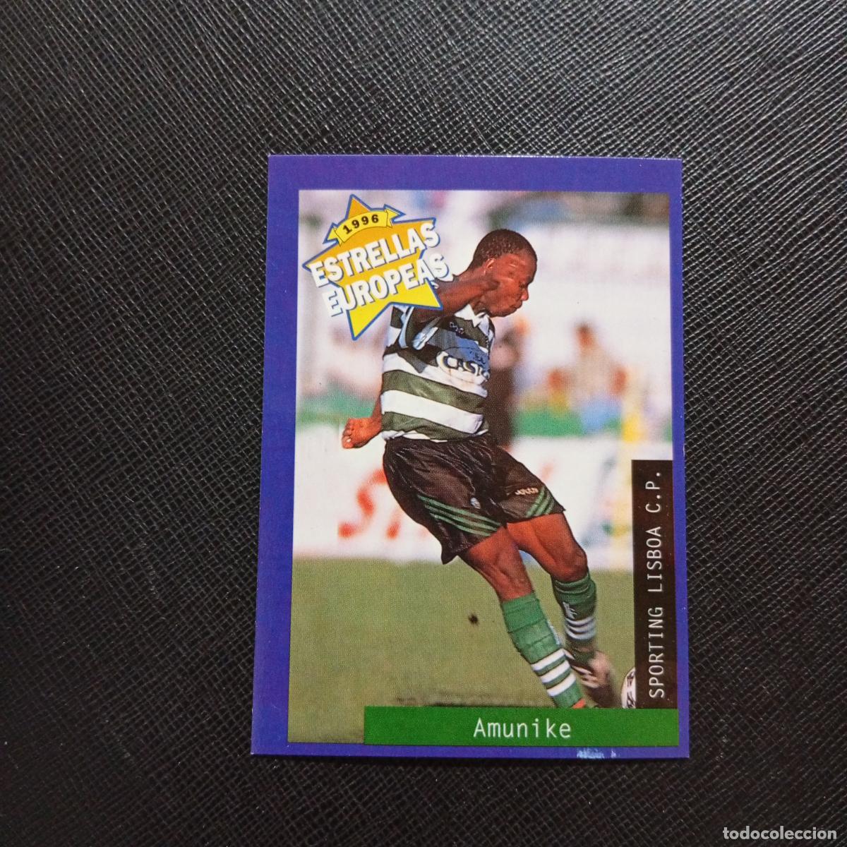 Cromos de f&uacute;tbol: 83 AMUNIKE SPORTING LISBOA PANINI ESTRELLAS EUROPEAS 1996 CROMO FUTBOL 96 - A28 PG334