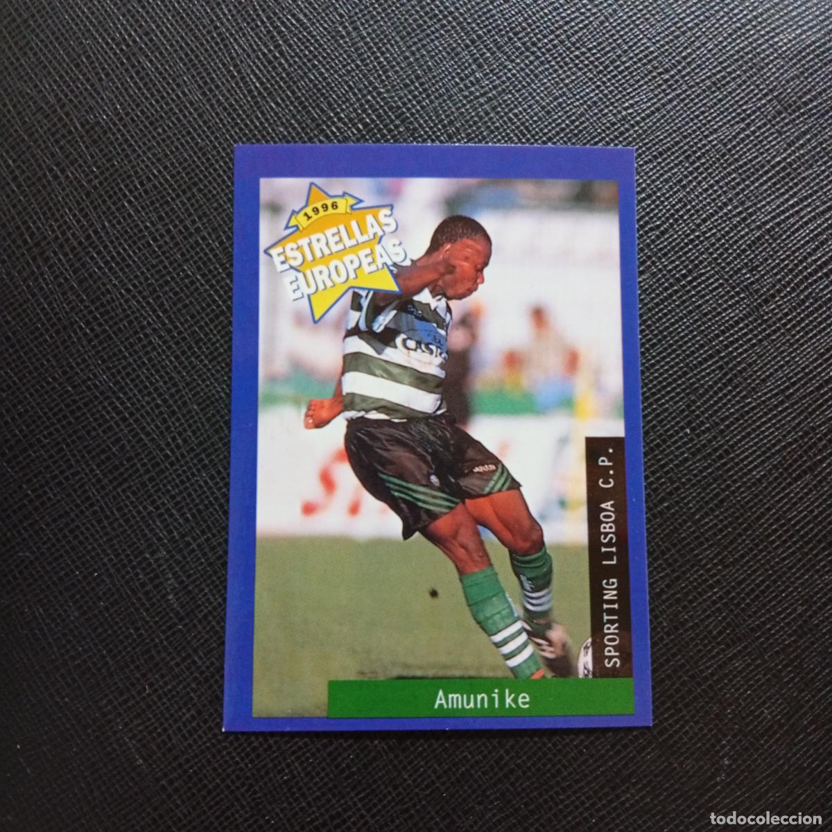 Cromos de f&uacute;tbol: 83 AMUNIKE SPORTING LISBOA PANINI ESTRELLAS EUROPEAS 1996 CROMO FUTBOL 96 - A28 PG334 B