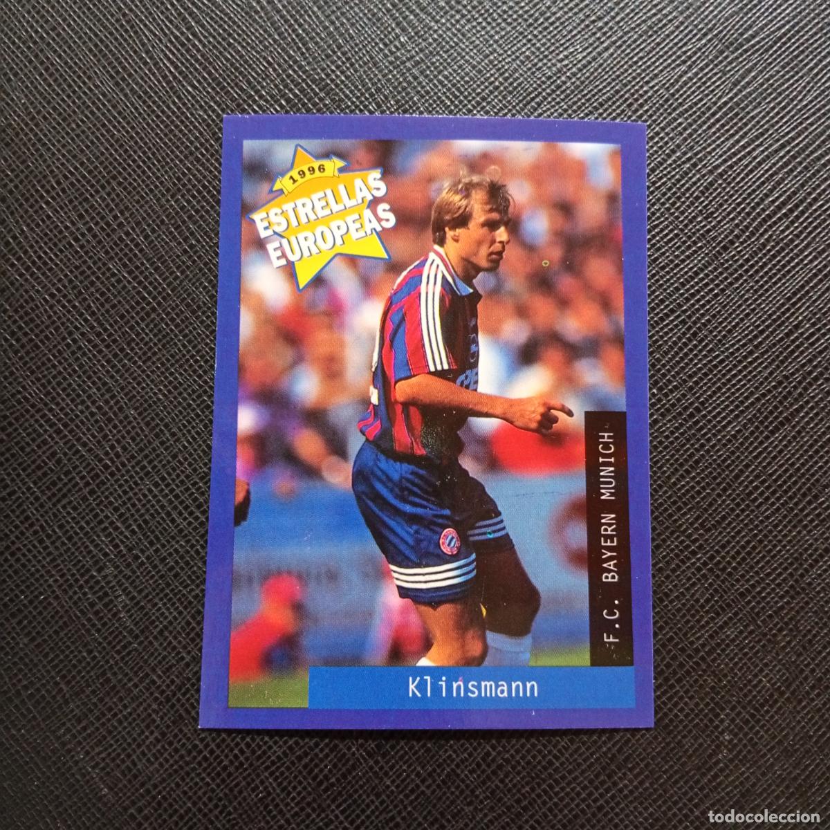 Cromos de f&uacute;tbol: 71 KLINSMANN BAYERN MUNICH PANINI ESTRELLAS EUROPEAS 1996 CROMO FUTBOL 96 - A28 PG433 B