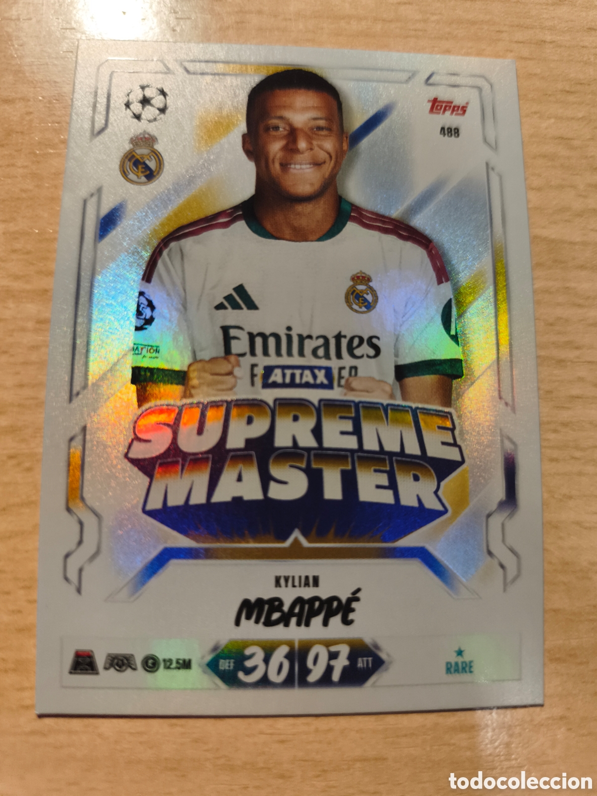 Cromos de f&uacute;tbol: 488 KYLIAN MBAPPE SUPREME MASTER REAL MADRID MATCH ATTAX 2026 2027 TOPPS 26 27