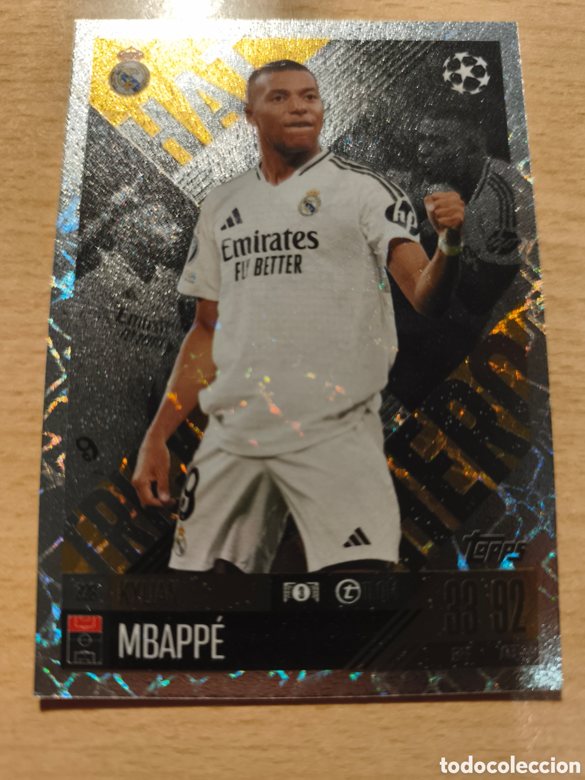 Cromos de f&uacute;tbol: 328 KYLIAN MBAPPE HAT-TRICK HERO REAL MADRID MATCH ATTAX EXTRA 2024 2025 TOPPS 24 25