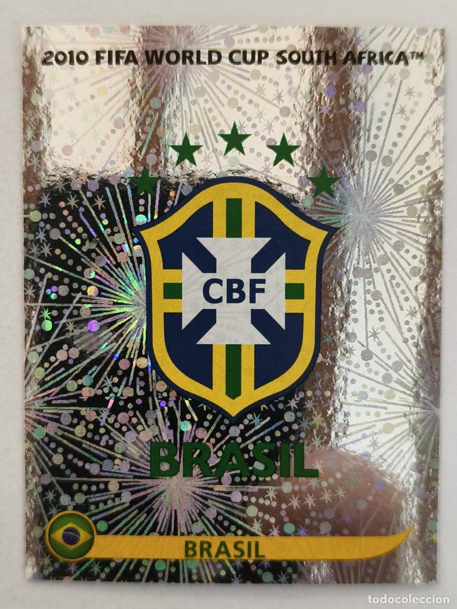 Cromos de f&uacute;tbol: #487 ESCUDO (BRASIL) MUNDIAL SUDAFRICA 2010 PANINI