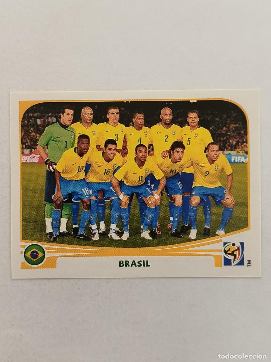 Cromos de f&uacute;tbol: #486 ALINEACION (BRASIL) MUNDIAL SUDAFRICA 2010 PANINI