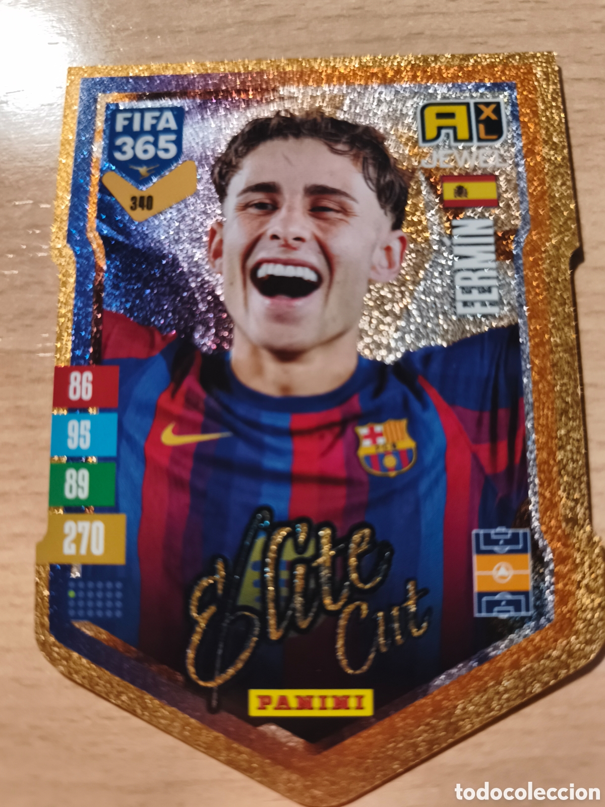 Cromos de f&uacute;tbol: 340 FERM&Iacute;N LOPEZ ELITE CUT FC BARCELONA FIFA 365 2026 2027 PANINI 26 27