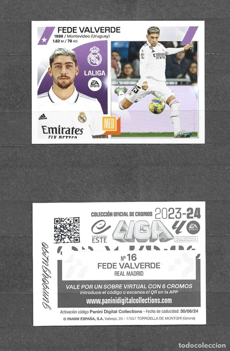 Cromos de f&uacute;tbol: Liga este 23/24 - Fede Valverde - N&ordm; 16 - Real Madrid
