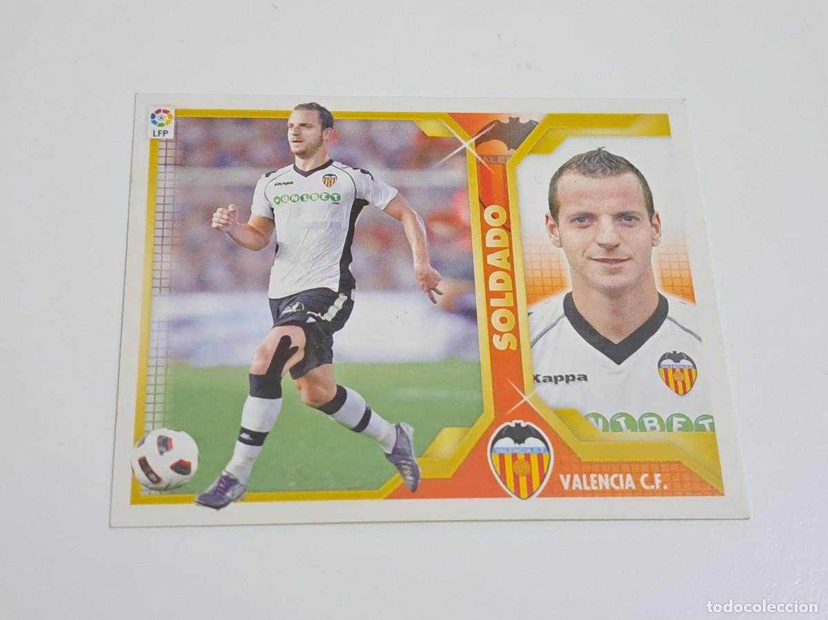 Cromos de f&uacute;tbol: CROMO LIGA 11-12 2011-12 SOLDADO NUMERO 15 VALENCIA CF EDICIONES ESTE NUNCA PEGADO