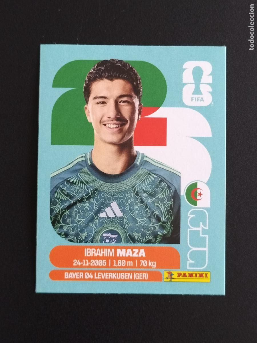 Fu&szlig;ball-Sticker: ALG EXTRA IBRAHIM MAZA ARGELIA CROMOS STICKER UPDATE MUNDIAL 26 2026 FIFA WORLD CUP PANINI