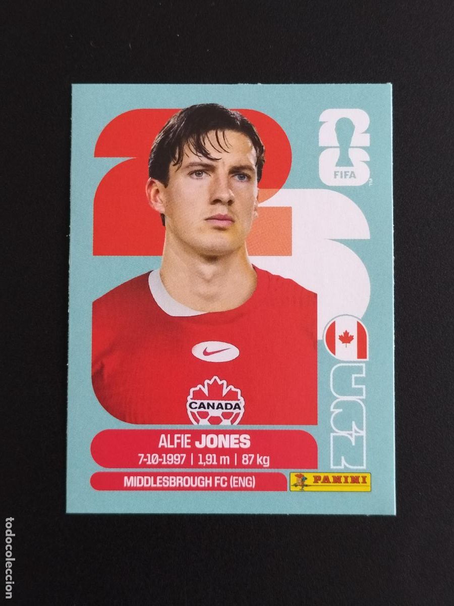 Cartes &agrave; collectionner de Football: CAN EXTRA ALFIE JONES CANADA CROMOS STICKER UPDATE MUNDIAL 26 2026 FIFA WORLD CUP PANINI
