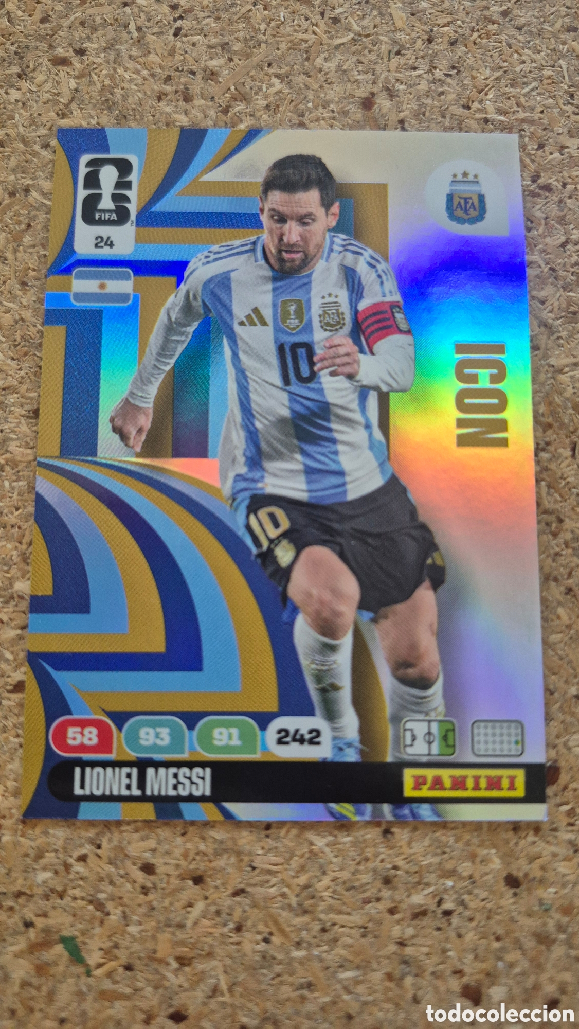 Cromos de f&uacute;tbol: CROMO PANINI ADRENALYN WORLD CUP FIFA MUNDIAL 2026 N 24 MESSI ARGENTINA ICON