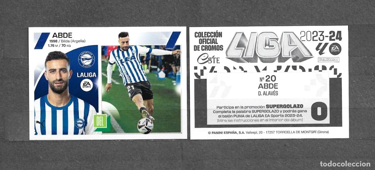 Cromos de f&uacute;tbol: Liga este 23/24 - Abde - N&ordm; 20 - D. Alav&eacute;s