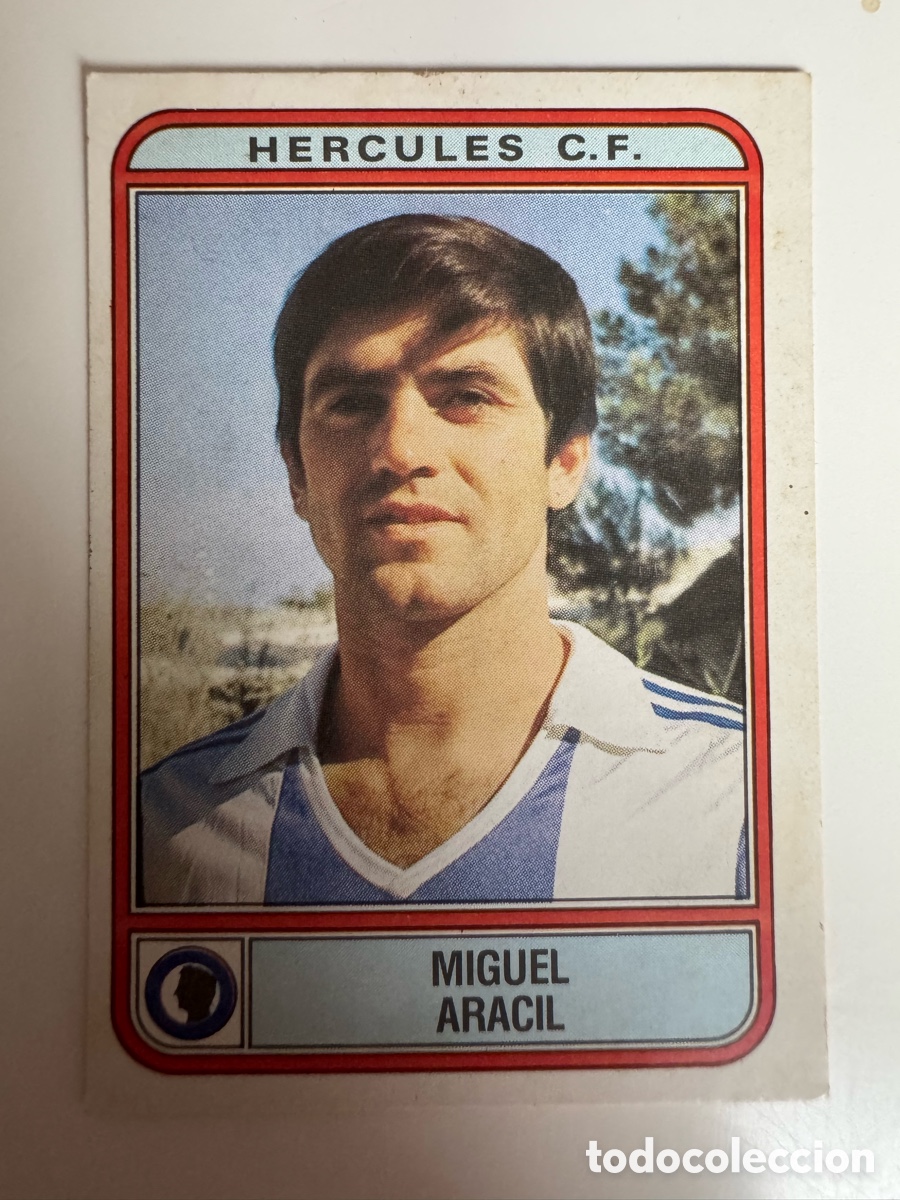 Cromos de f&uacute;tbol: Figurine Panini Futbol 81 - 82 1981 1982 Hercules CF &ndash; N&ordm; 161 &ndash; MIGUEL ARACIL