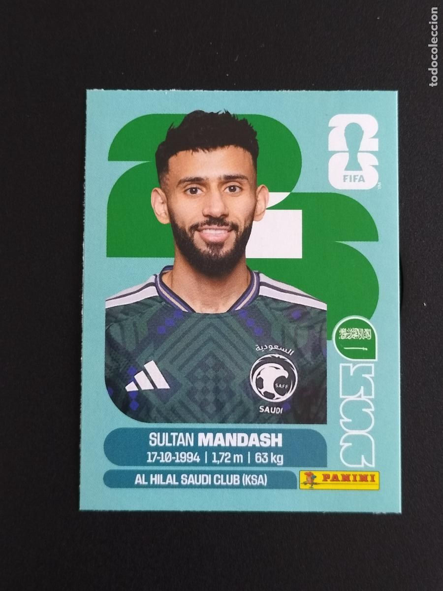 Football Stickers: KSA EXTRA SULTAN MANDASH ARABIA SAUDI CROMOS STICKER UPDATE MUNDIAL 26 2026 FIFA WORLD CUP PANINI