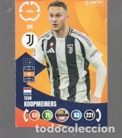 Fu&szlig;ball-Sticker: CROMO DE FUTBOL DE CASA ADRENALYN XL Y PANINI FIFA N&ordm; 139 TEUN KOOPMEINERS JUVENTUD
