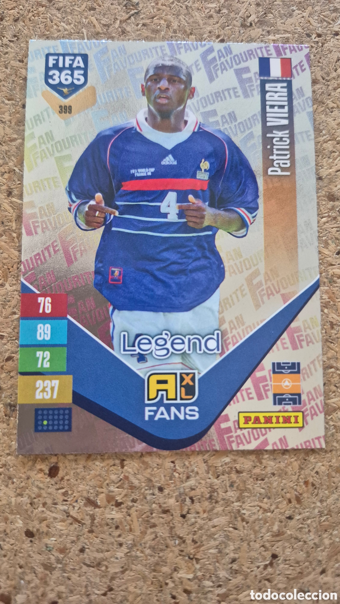 Cromos de f&uacute;tbol: 399 365 ADRENALYN 26 27 PATRICK VIEIRA FRANCIA FAN FAVOURITE 2026 2027 FIFA PANINI AAV