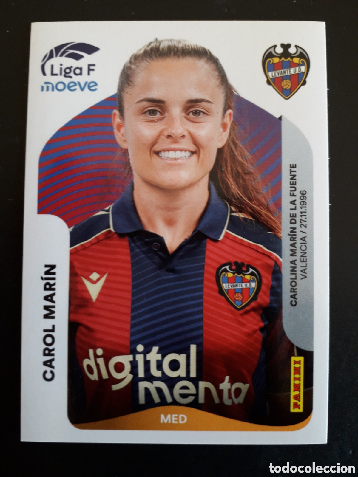 Fu&szlig;ball-Sticker: CAROL MAR&Iacute;N LEVANTE N&deg; 234 LIGA F FEMENINA 2025 2026 25 26 PANINI SIN PEGAR PEDIDO M&Iacute;NIMO 3&euro;