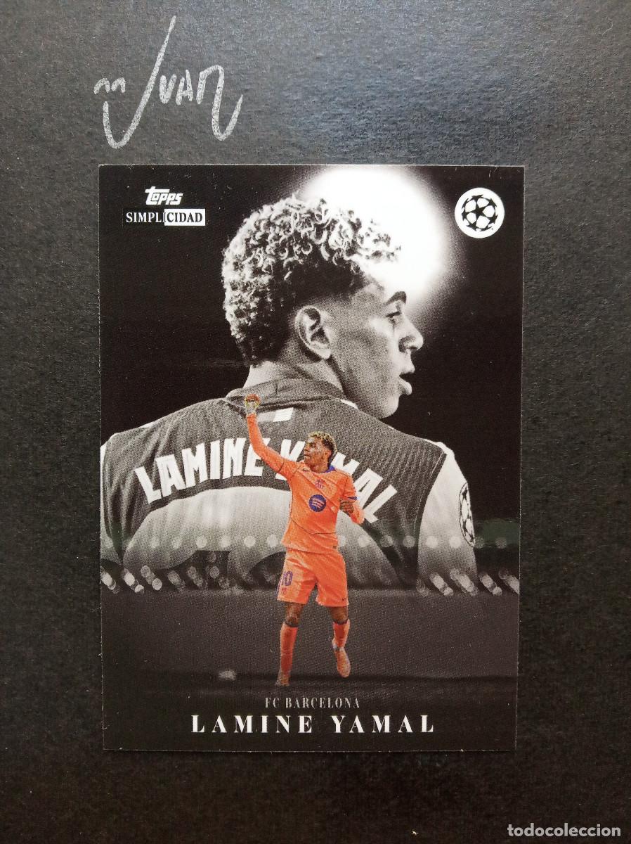 Cromos de f&uacute;tbol: EXALTACION LAMINE YAMAL FC BARCELONA ESPA&Ntilde;A ⚽ TOPPS &reg; SIMPLICIDAD CHAMPIONS 2025 2026 25 26 NUEVO