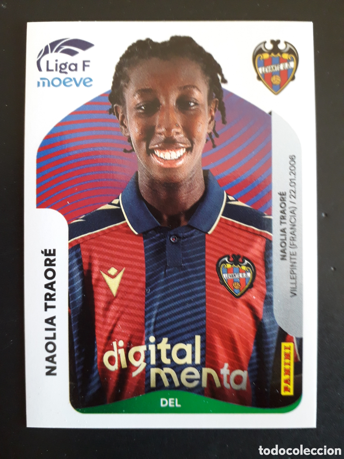 Cromos de f&uacute;tbol: NAOLIA TRAOR&Eacute; LEVANTE N&deg; 241 LIGA F FEMENINA 2025 2026 25 26 PANINI SIN PEGAR PEDIDO M&Iacute;NIMO 3&euro;