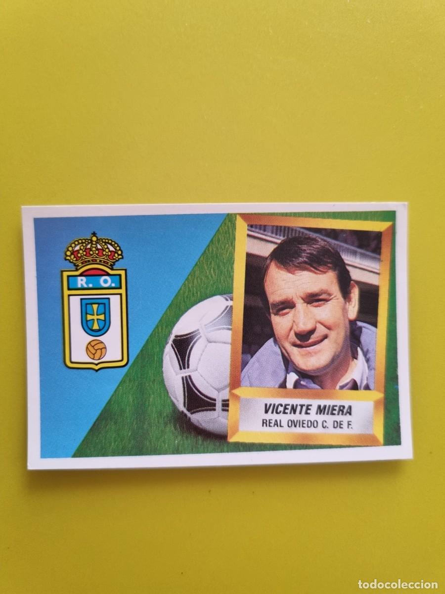 Cromos de f&uacute;tbol: CROMO LIGA ESTE 88 89 1988 1989 NUNCA PEGADO SIN PEGAR VICENTE MIERA ENTRENADOR REAL OVIEDO AR1026