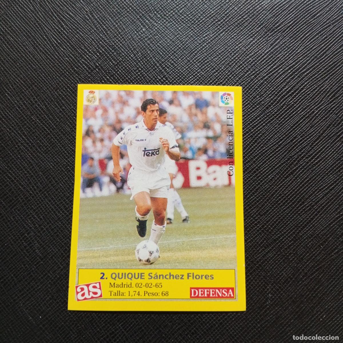 Fu&szlig;ball-Sticker: 2 QUIQUE REAL MADRID AS 1995 1996 CROMO FUTBOL LIGA 95 96 - SIN PEGAR - A29 PG19