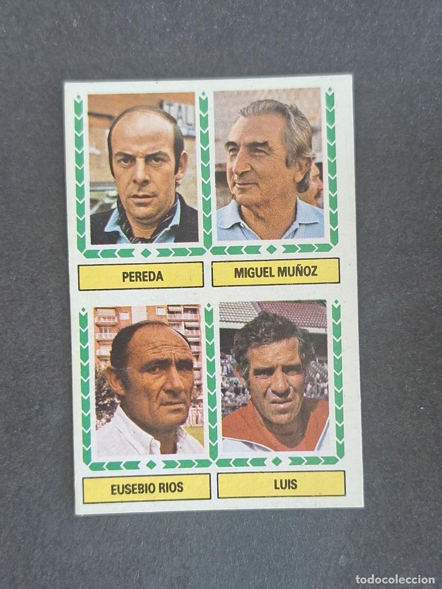 Figurine di Calcio: L6 PEREDA - MIGUEL MU&Ntilde;OZ - EUSEBIO RIOS - LUIS LIGA ESTE 1983 1984 83 84 DESPEGADO RECUPERADO