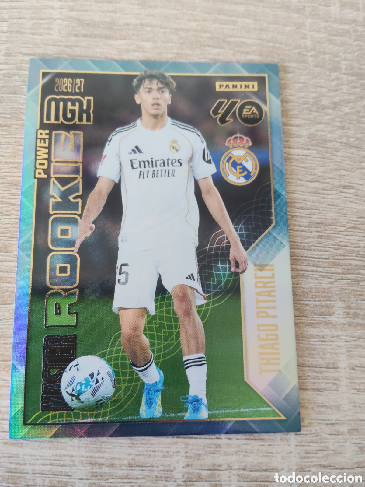 Cromos de f&uacute;tbol: Panini Megacracks 2026 2027 26 27 419 P Thiago Pitarch Real Madrid m&aacute;ster rookie power