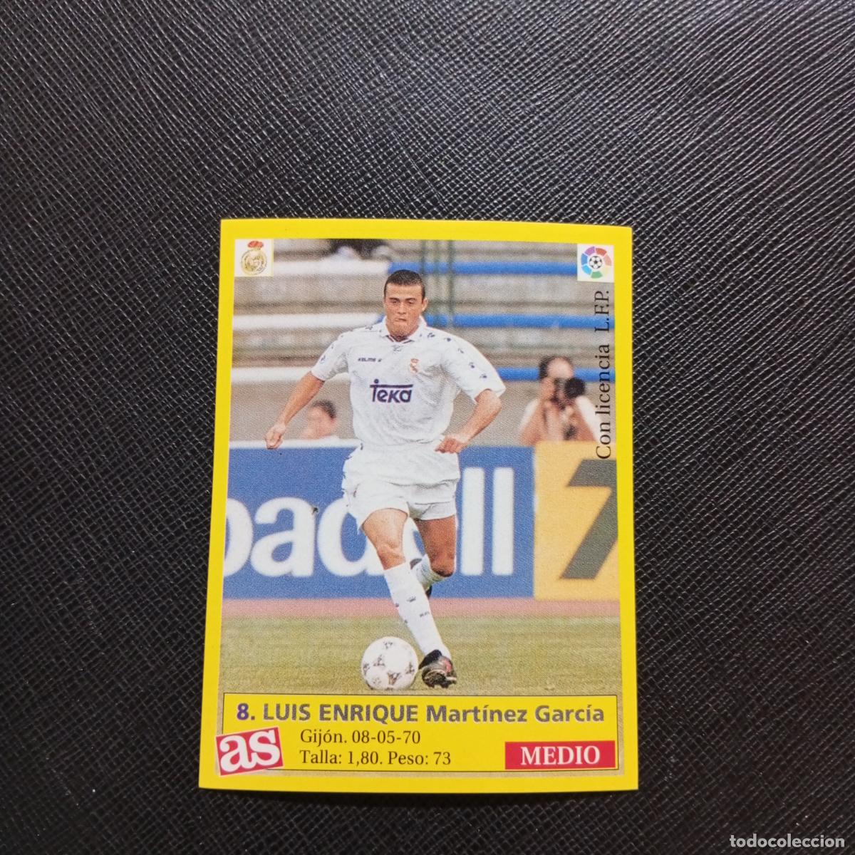 Cromos de f&uacute;tbol: 8 LUIS ENRIQUE REAL MADRID AS 1995 1996 CROMO FUTBOL LIGA 95 96 - SIN PEGAR - A29 PG20