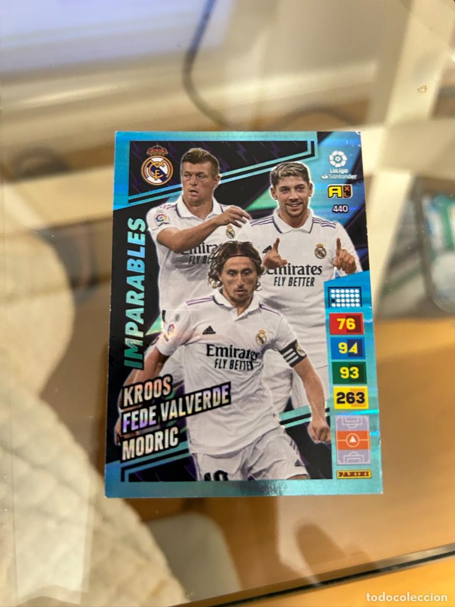 Cromos de Futebol: kroos fede valverde y modric imparables adrenalyn 2022-23 como se ve