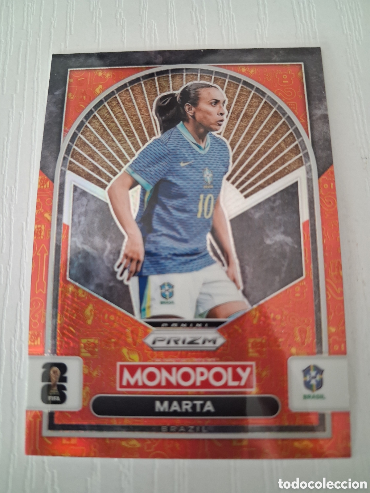 Cromos de f&uacute;tbol: Marta Brasil 96 Monopoly Prizm Orange