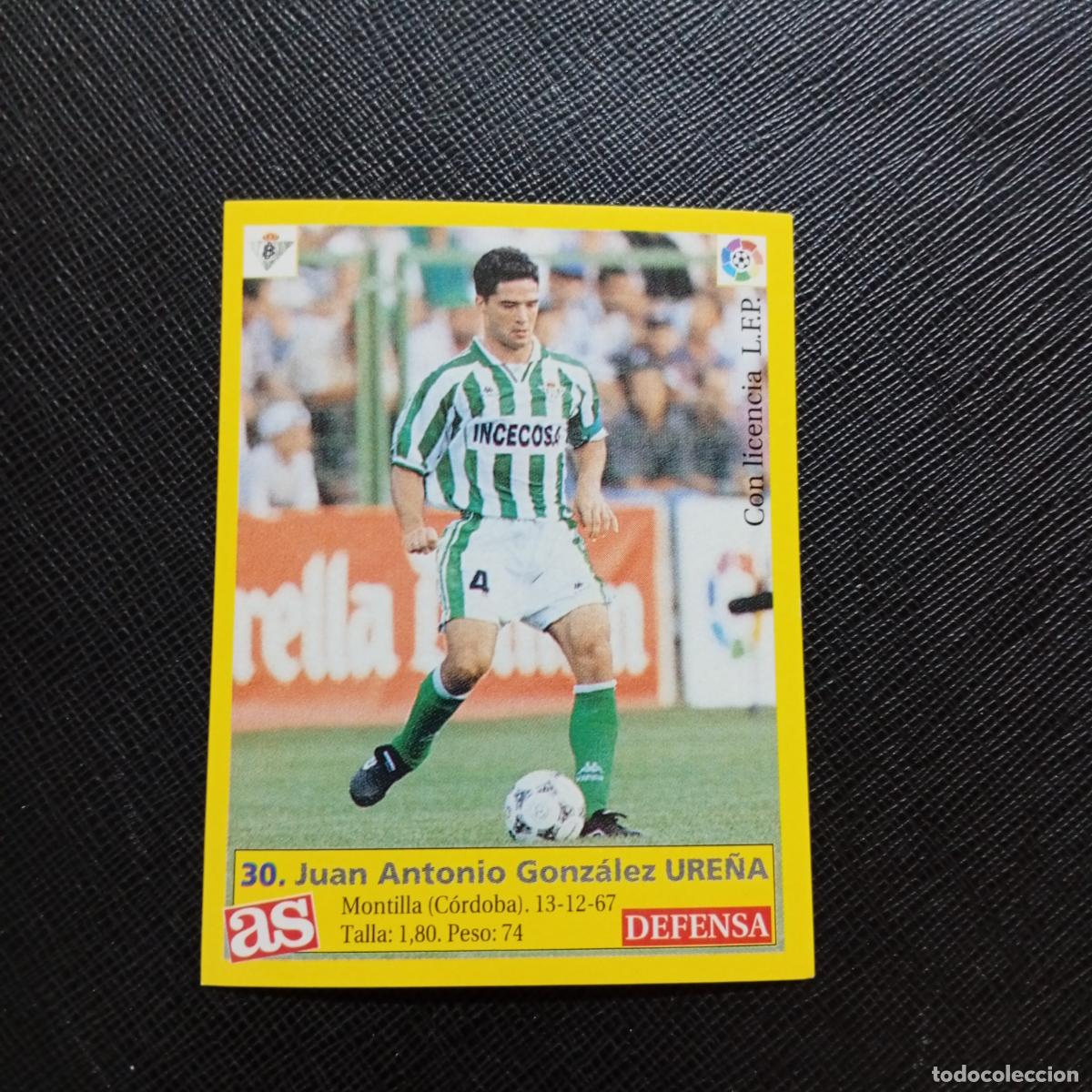 Cromos de Futebol: 30 URE&Ntilde;A REAL BETIS AS 1995 1996 CROMO FUTBOL LIGA 95 96 - SIN PEGAR - A96 PG10