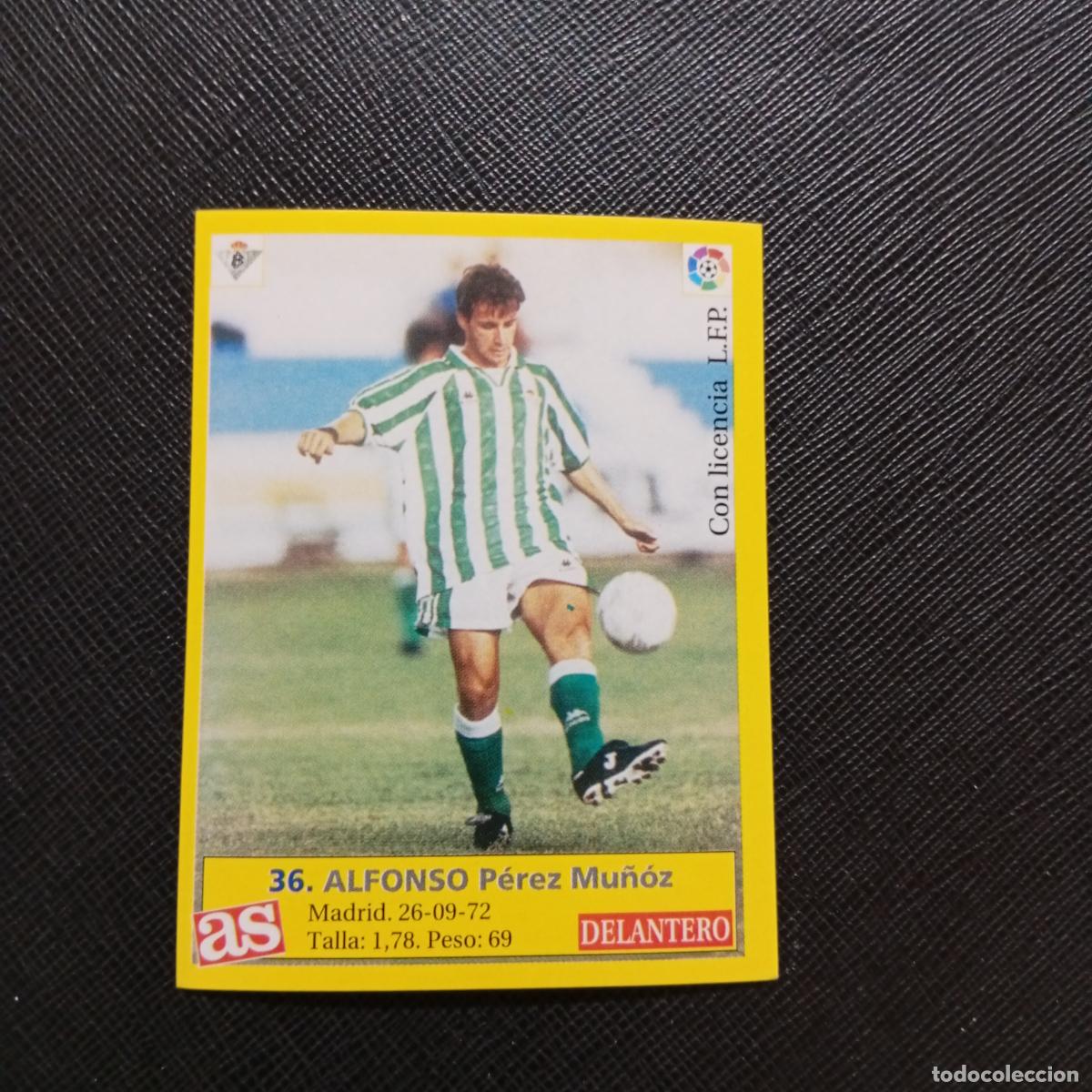 Cromos de f&uacute;tbol: 36 ALFONSO REAL BETIS AS 1995 1996 CROMO FUTBOL LIGA 95 96 - SIN PEGAR - A96 PG19