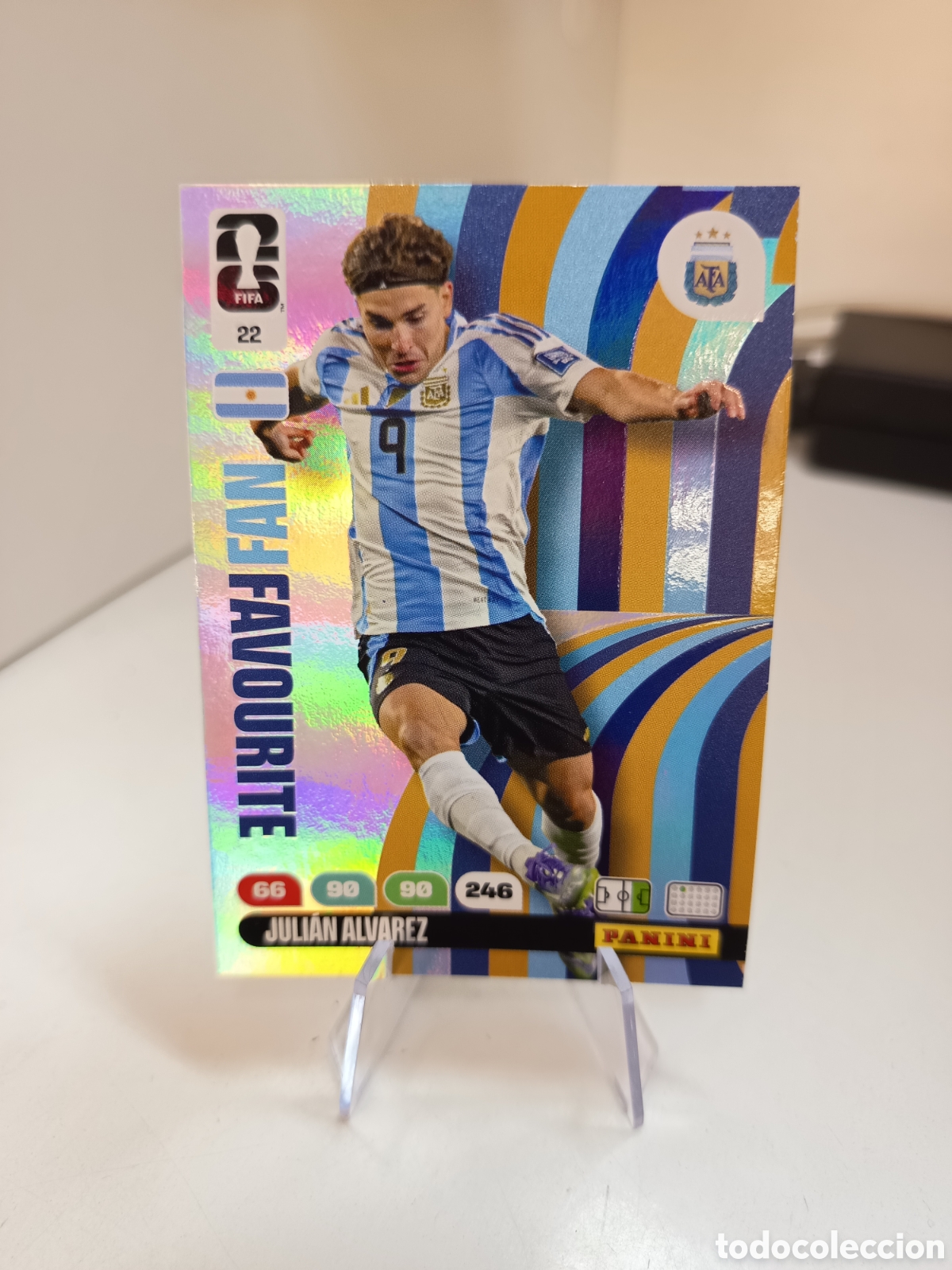Cromos de f&uacute;tbol: 22 FAN FAVOURITE JULIAN ALVAREZ WORLD CUP 2026 ADRENALYN MUNDIAL