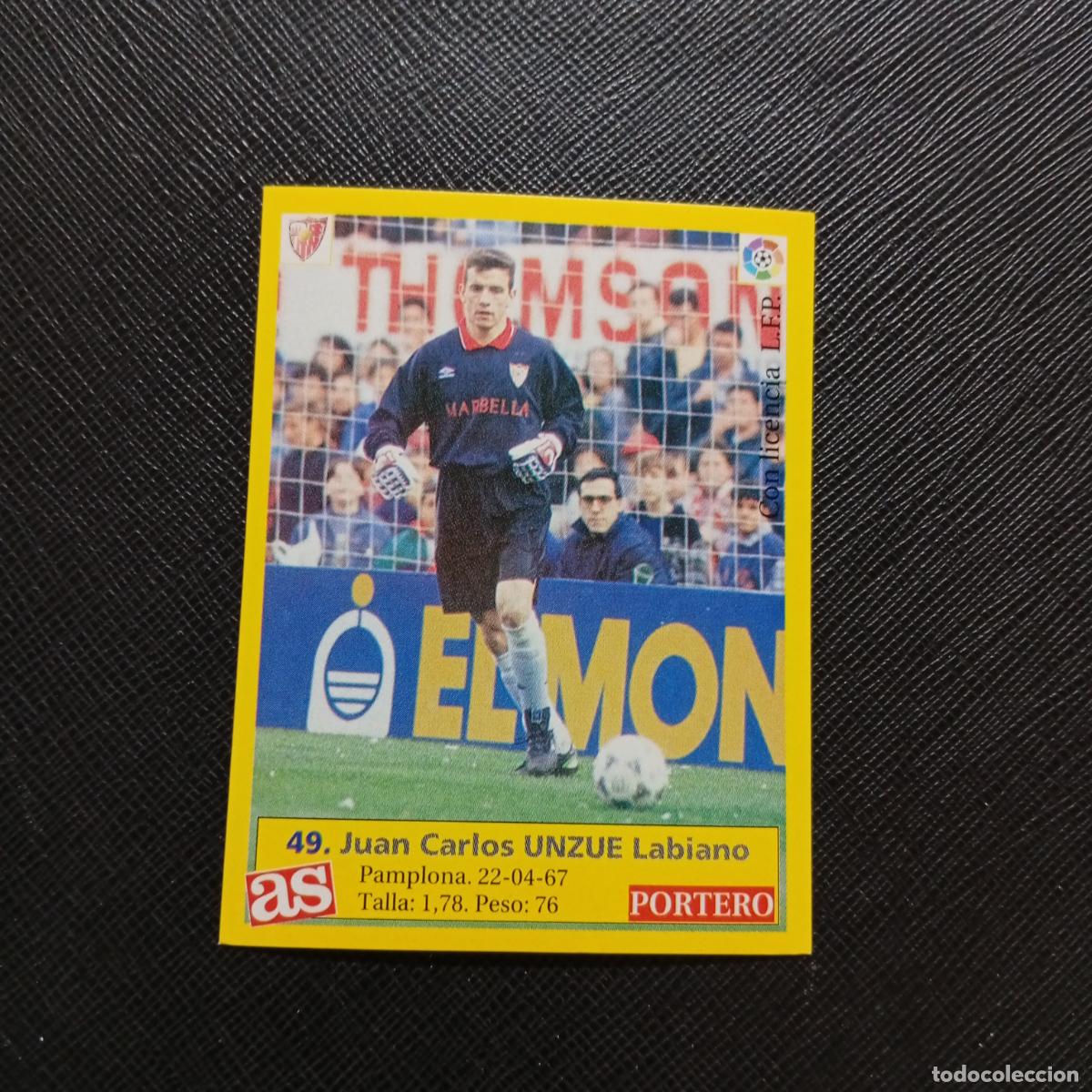 Cromos de f&uacute;tbol: 49 UNZUE SEVILLA AS 1995 1996 CROMO FUTBOL LIGA 95 96 - SIN PEGAR - A96 PG64