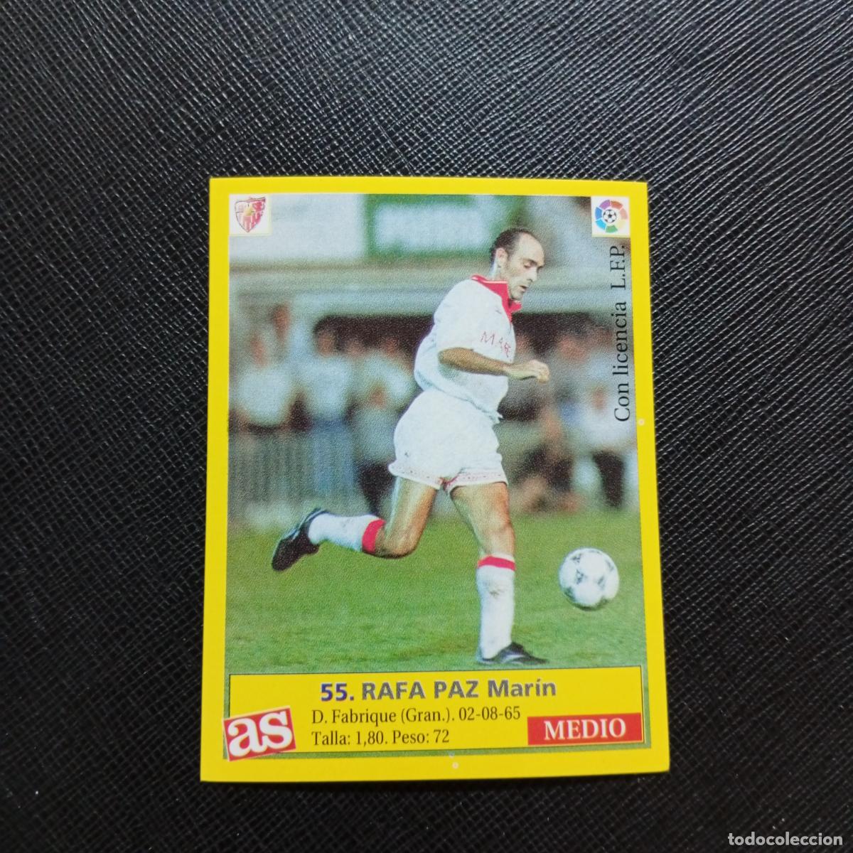 Cromos de f&uacute;tbol: 55 RAFA PAZ SEVILLA AS 1995 1996 CROMO FUTBOL LIGA 95 96 - SIN PEGAR - A96 PG91