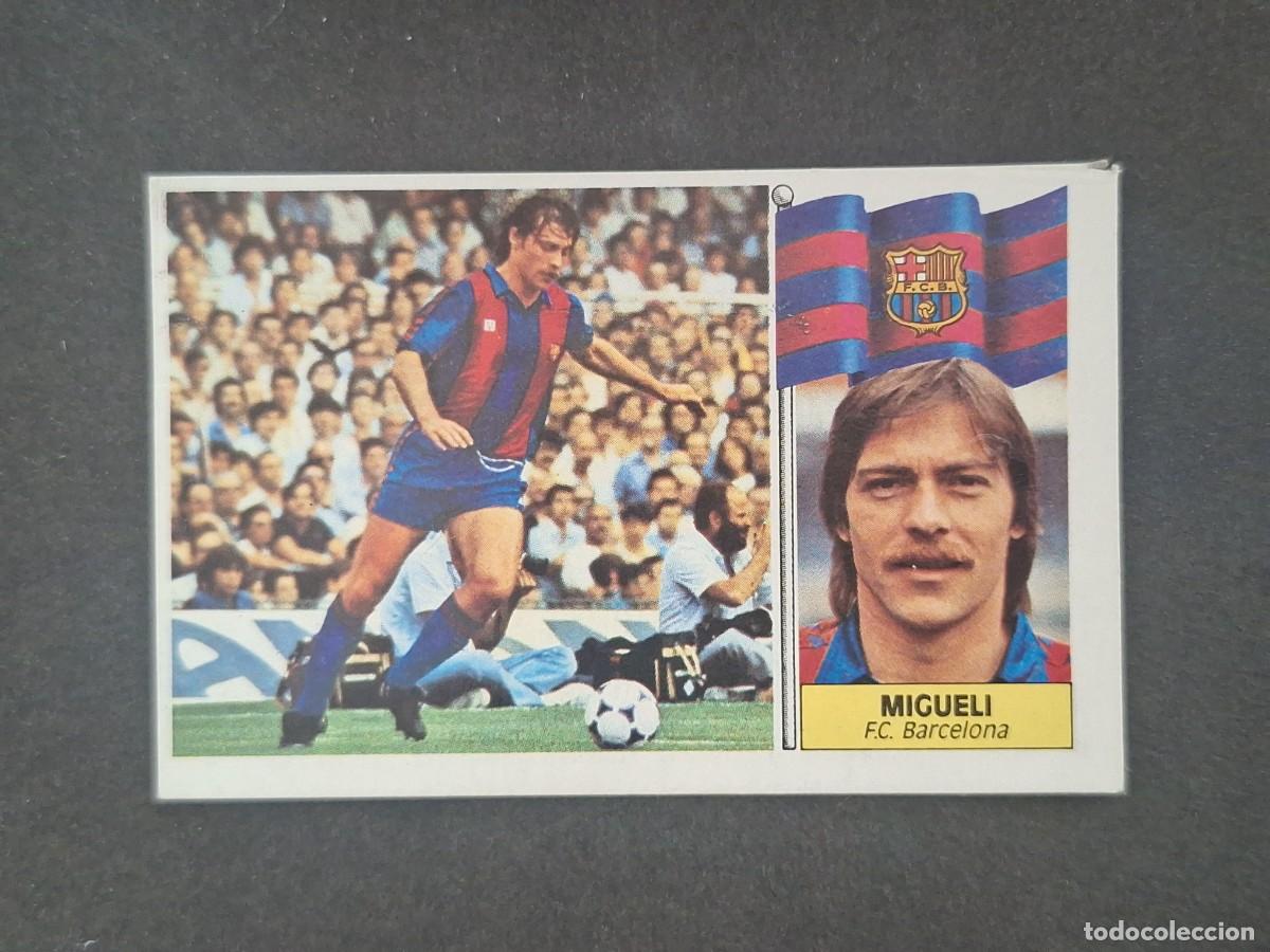 Fu&szlig;ball-Sticker: L5 MIGUELI F. C. BARCELONA LIGA ESTE 1986 1987 86 87 DESPEGADO RECUPERADO