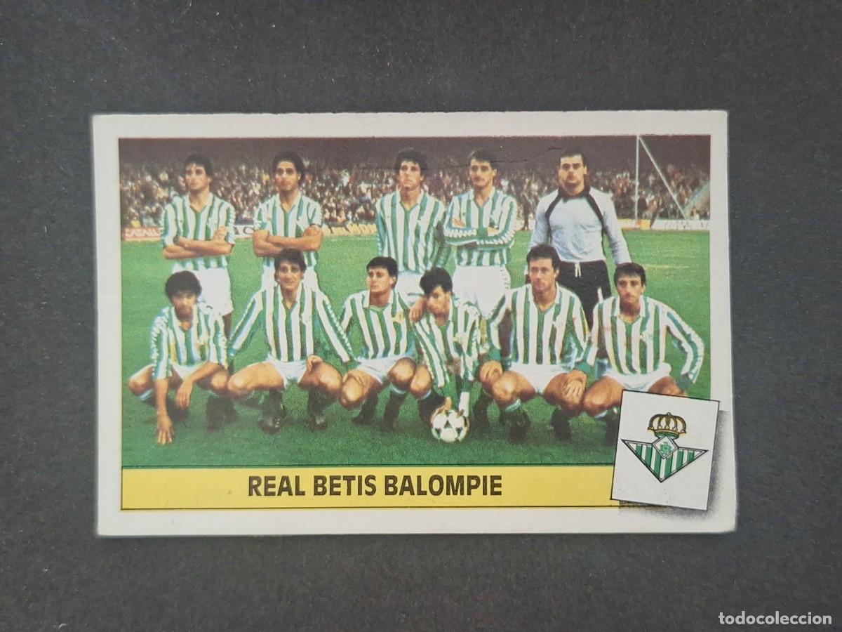 Cromos de f&uacute;tbol: L5 ALINEACION EQUIPO REAL BETIS BALOMPIE LIGA ESTE 1986 1987 86 87 DESPEGADO RECUPERADO